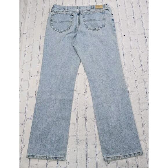 LEE Made USA VINTAGE Cotton Jeans Straight Leg Light Wash E156-030 MENS 38X34 - Picture 4 of 11